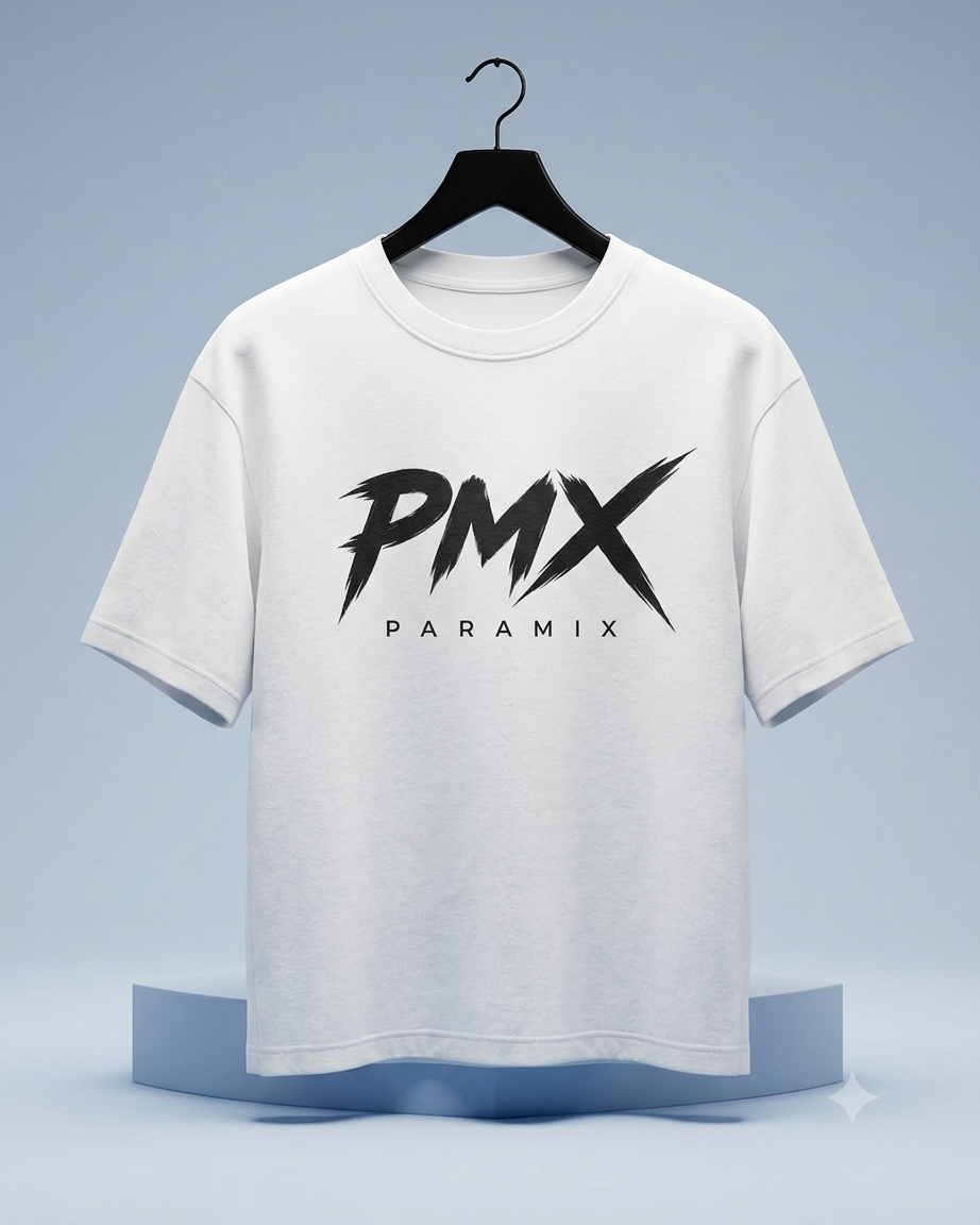 PMX Women's Premium Oversized White Graphic T-Shirt | 100% Cotton | Casual Streetwear