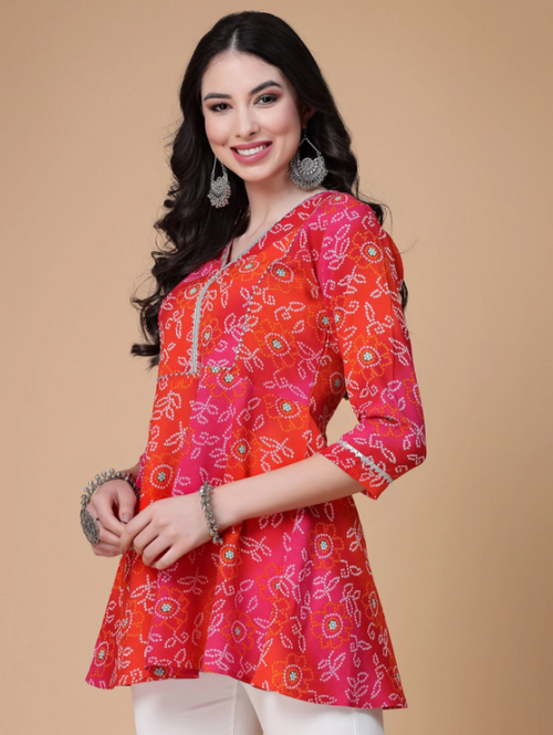 God Bless Casual Regular Sleeves Printed Women Multicolor Top