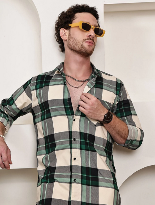 METRONAUT Men Regular Fit Checkered Casual Shirt