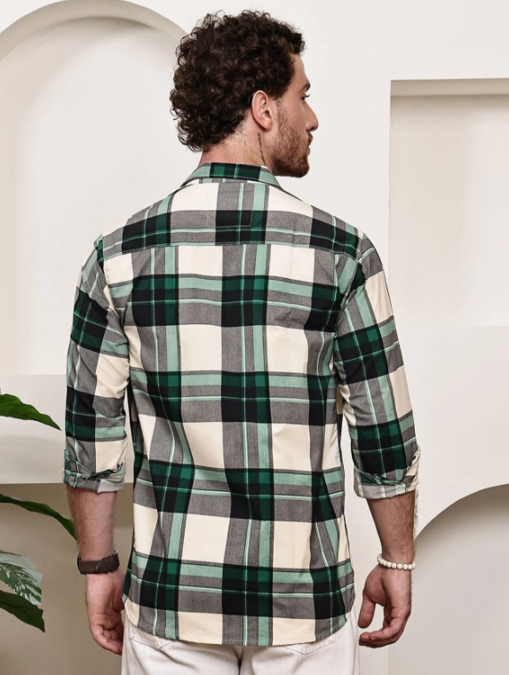 METRONAUT Men Regular Fit Checkered Casual Shirt