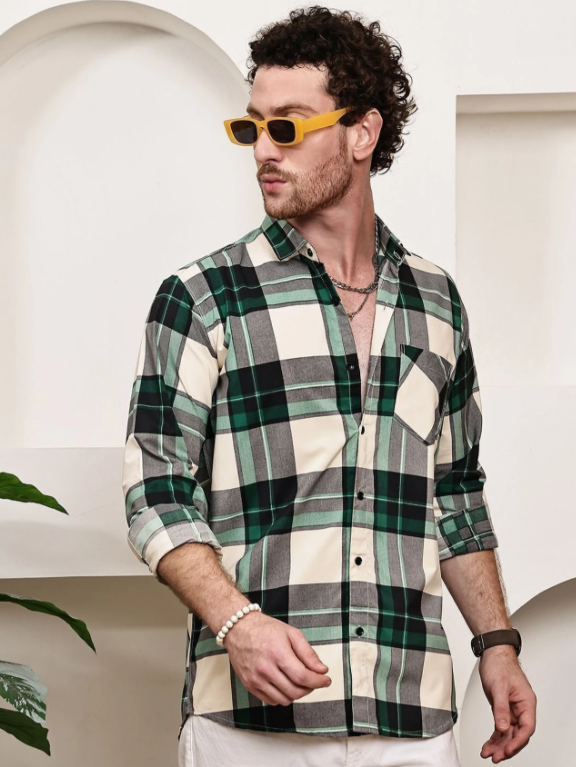 METRONAUT Men Regular Fit Checkered Casual Shirt