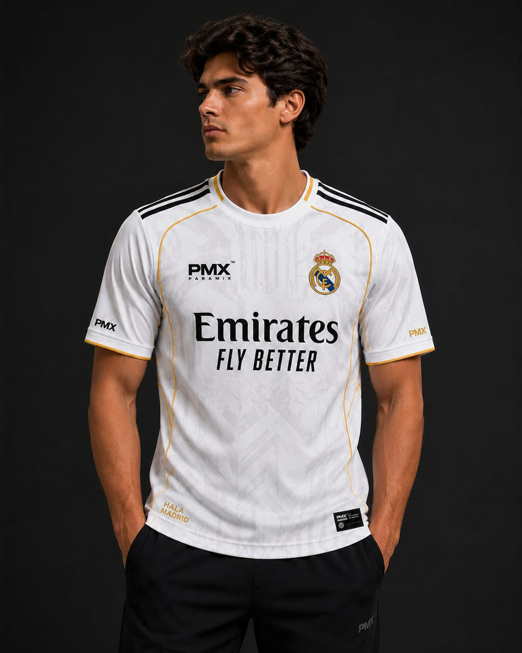 PMX Paramix White Elite Football Jersey | Premium Performance Sports T-Shirt for Men