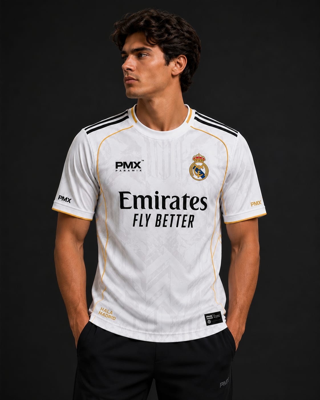 PMX Paramix White Elite Football Jersey | Premium Performance Sports T-Shirt for Men