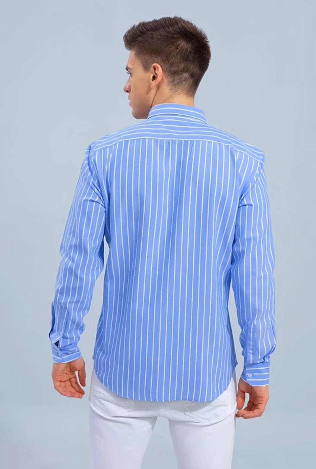 HKV FASHION Men Regular Fit Striped Spread Collar Casual Shirt