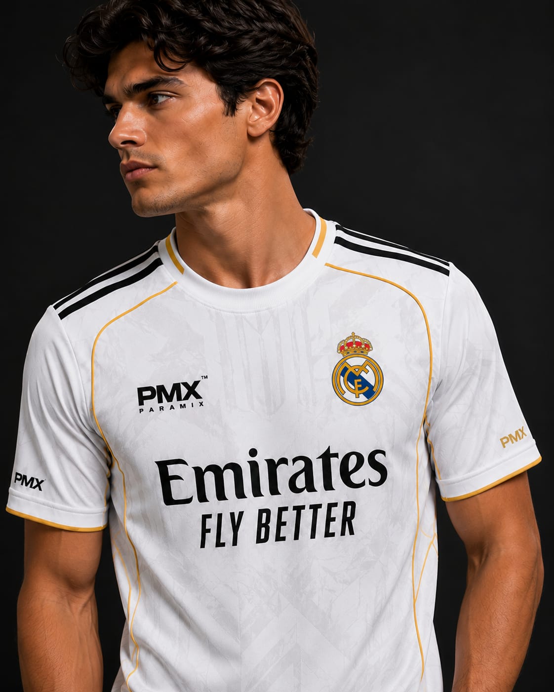 PMX Paramix White Elite Football Jersey | Premium Performance Sports T-Shirt for Men